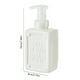 thumbnail image 3 of Bote dispensador de gel desinfectante | Dispensador de jabón de plástico recargable con bomba 19x8x5cm | Encimera de baño y cocina | Blanco Beige Transparente | Recipiente líquido multipropósito a, 3 of 6
