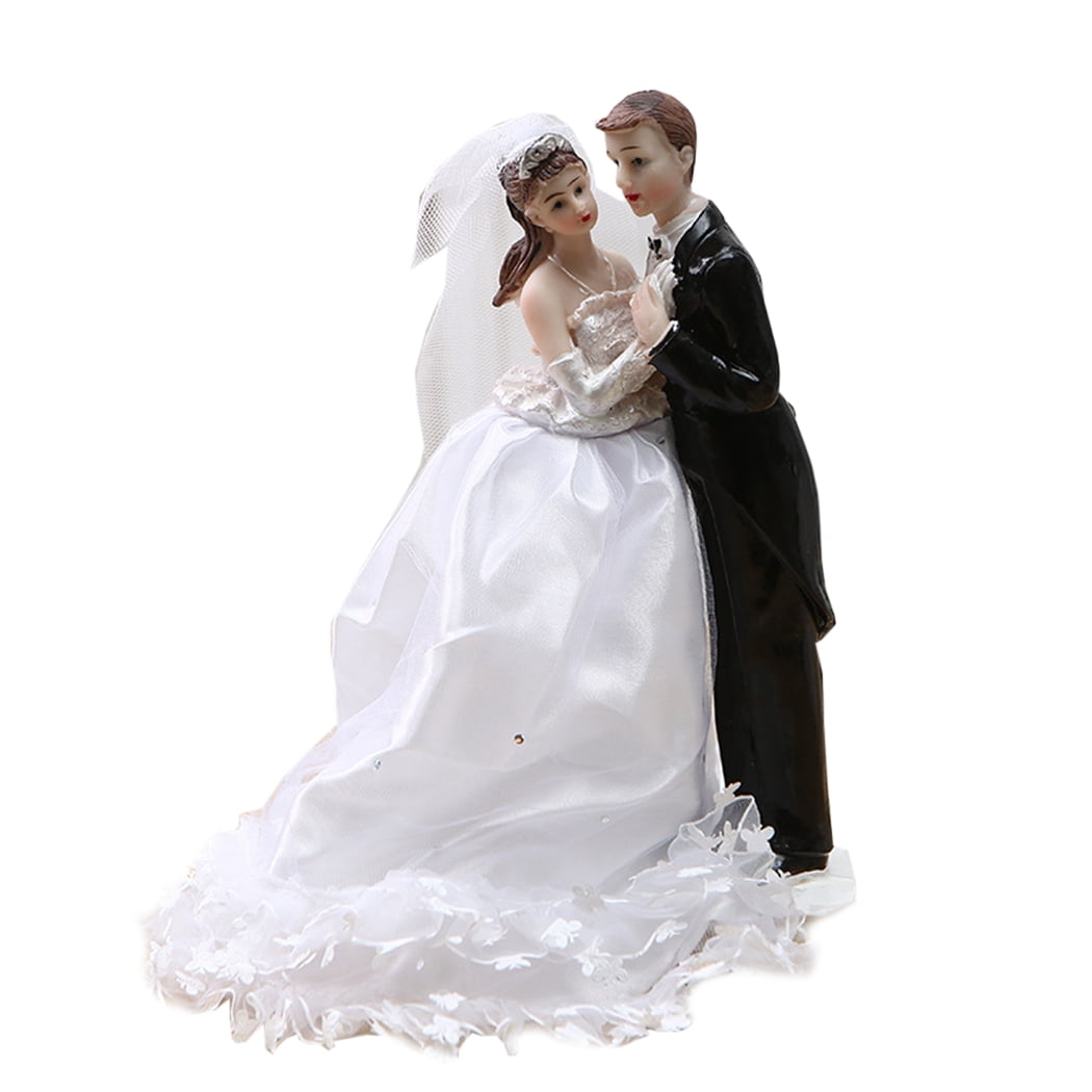2X "Yes to the Rose" Wedding Cake Decoration Custom Bride & Groom Couple E6B6 