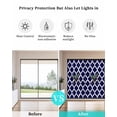 thumbnail image 4 of Window Privacy Film Morocco Navy Blue Stained Glass Window Film Decorative Sun Block Window Cover Cute Dinosaur Bike Vintage Window Clings Static Adhesive Sticker for Bathroom 29.5"x78.7", 4 of 7