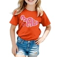 thumbnail image 1 of Chemises Filles Crop Tops pour Enfants 9-10 Filles Garçon et Fille Mode Décontractée Imprimé Col Rond T-Shirt Manches Courtes Ample, 1 of 3