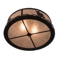 thumbnail image 4 of Meyda Tiffany 187291 Cowboy And Steer 2 Light 22" Wide Semi-Flush Drum Ceiling Fixture -, 4 of 7