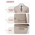 thumbnail image 5 of Beauty-Emily Men's Classic Double-Breasted Suit Set – Slim Fit Two-Piece Blazer & Pants with Gold Button Detail, Formal Business Suit for Office, Wedding & Events, 5 of 8
