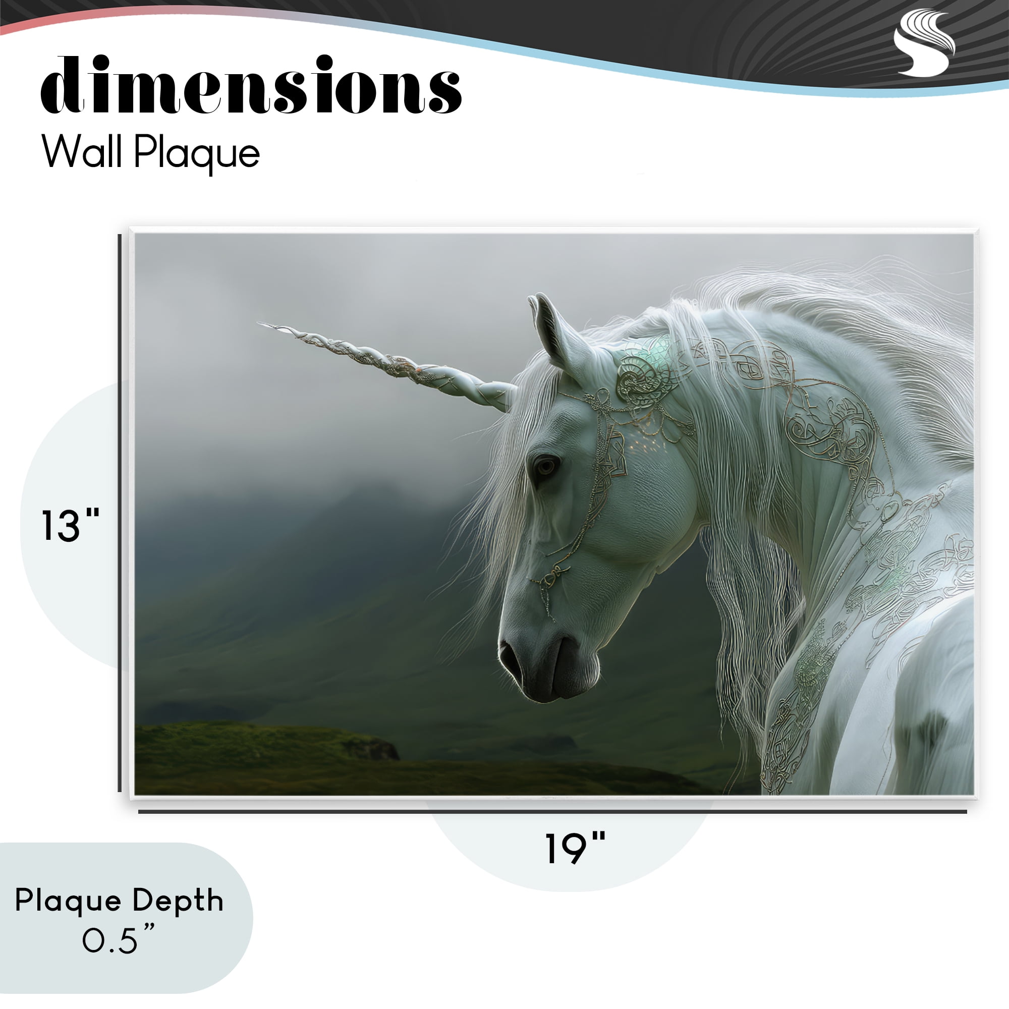 Stupell Industries Dreamy Celtic Unicorn Wall Plaque Art, design by The Wands Want