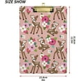 thumbnail image 2 of FMSHPON Cute Vintage Deer Pink Clipboard Hardboard Wood Nursing Clip Board and Pull for Standard A4 Letter 13x9 inches, 2 of 5