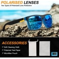thumbnail image 6 of Polarized Sunglasses for Men, Lightweight Sun Glasses with UV400 Protection for Driving Fishing Golf Cycling Running, 3 Pack Sunglasses, 6 of 7