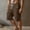 Brown, variant on Viadha Mens Summer Linen Shorts Solid Casual Summer Shorts Elastic Waist Drawstring 5 Inch Side Split Hem Beach Gym Shorts with Pockets