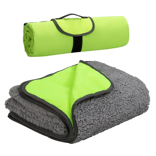 Manta de exterior Tirrinia impermeable con forro polar sherpa de 130 x 150 cm