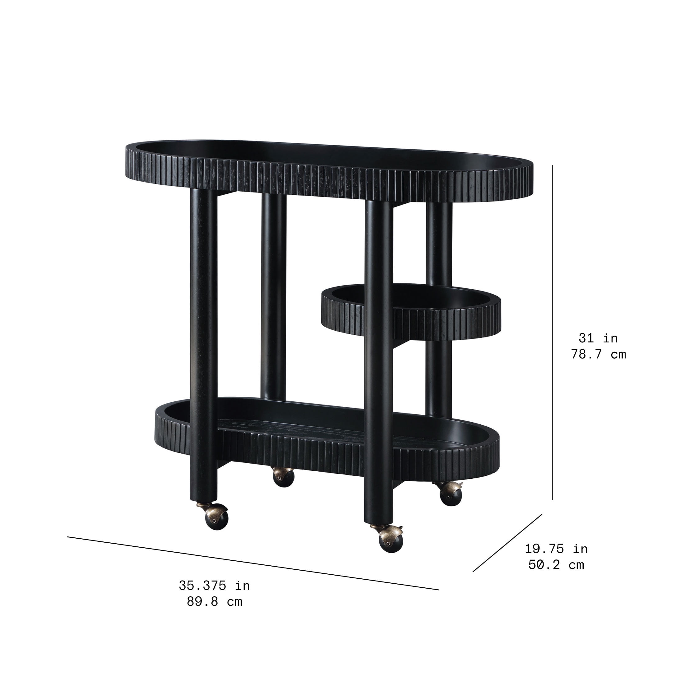 Beautiful Drew Bar Cart by Drew Barrymore, Warm Honey Finish