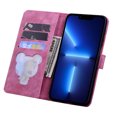 thumbnail image 6 of SaniMore Magnetic Wallet Case for Google Pixel 7A [RFID Blocking] Card Holder, Cartoon Embossing PU Leather Kickstand & Wrist Strap Shockproof Shell for Google Pixel 7A Girls Women, Rose, 6 of 6