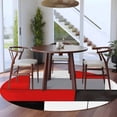 thumbnail image 3 of Round Rugs 6Ft, Red Black Grey Round Area Rug Washable Indoor Throw Carpet, Modern Irregular Geometric Abstract Soft Non Slip Circle Rug for Office Cabinet Home Decor Aesthetic, 3 of 8
