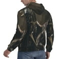 thumbnail image 6 of Balery Medieval Knight And Dragon Pattern Mens Hoodie Kangaroo Pocket Hoodie Pullover Hooded Sweatshirt Ideal for Daily Wear Travel and Home-X-Large, 6 of 7