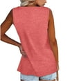 thumbnail image 5 of HAPIMO Women's Trendy Loose Cotton Lined Tank Tops Button for Teen Girls Solid Color Summer Tees Sleeveless Round Neck Shirts Casual Relaxed Workout Blouses Pink M, 5 of 7