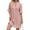 Pink, variant on Deago Summer Dresses for Women V Neck Ruffle Short Sleeve Solid Color Casual Loose Shirt Dress (Pink, S)