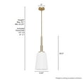 thumbnail image 6 of Hunter - Nolita 1-light Alturas Gold, Small Pendant Light, Dimmable, Modern Style, Cone Shaped, for Bedrooms, Kitchens, Dining, Living Rooms - 19886, 6 of 7
