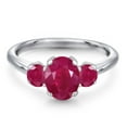 thumbnail image 3 of Gem Stone King 2.30 Ct Oval Red Ruby 925 Sterling Silver Ring, 3 of 6