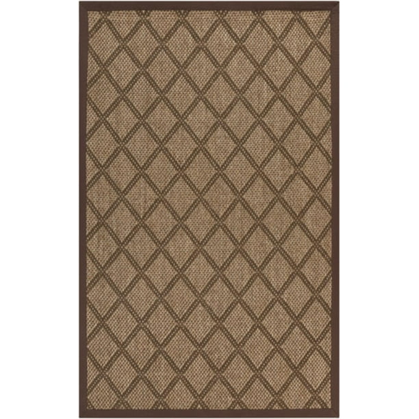 5 X 8 Tartan Tan Argyle Oatmeal And Coffee Brown Sisal Area Throw Rug Walmart Com Walmart Com