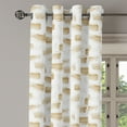 thumbnail image 3 of Ambesonne Abstract Grommet Curtain, Paint Brush Motif Modern, 50"x72", White and Pastel Brown, 3 of 5