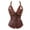 Brown, variant on Corset Womens Punk Rock Leather Bustier Top Black 3XL