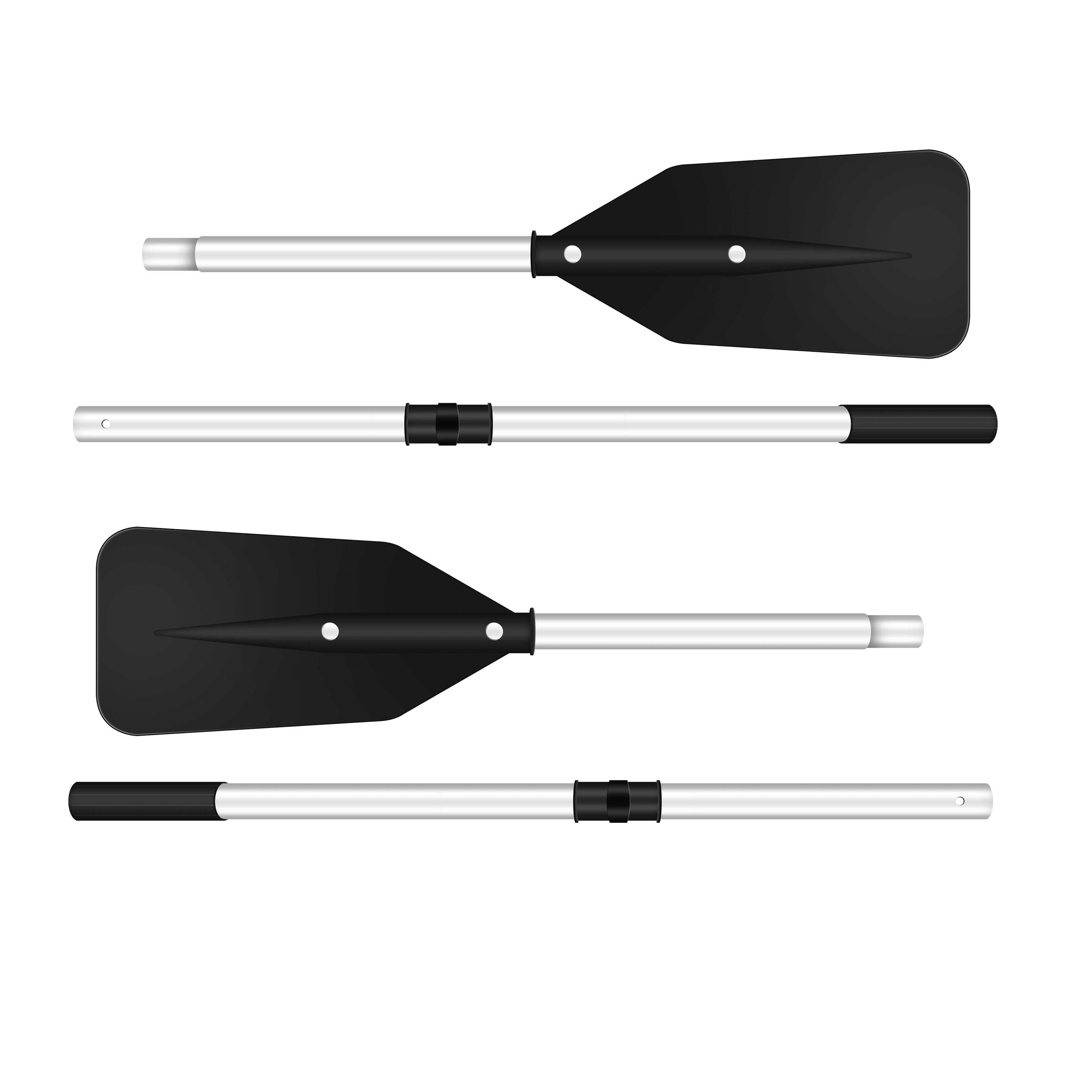 Set of 2 Black ALEKO Boat Oars for Inflatable Boat 250/320 Models 