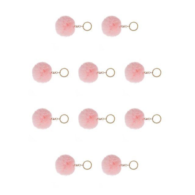 Bewildely Fuzzy Ball Llavero Flexible Cómodo Encantadores Llaveros Adorables Prácticos Llaveros Mujeres para Niños Adultos Ancianos Estudiantes Rosa 8 Rosa 8cm 10piezas Bewildely CBP378304