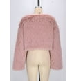 thumbnail image 5 of Women's Faux Fur Coat Winter Warm Cropped Jacket Trendy Long Sleeve Outerwear Lounge Warm Sherpa Jacket Casual Tops Comfy Fall Fashion Outfits Winter Clothes, 5 of 5