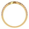 thumbnail image 5 of 0.1725 ctw Wedding Band for Women - 14K Yellow Gold Natural Amethyst Stackable Eternity Ring, 5 of 6