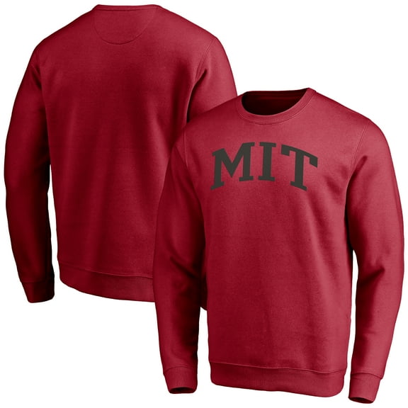 Men's Fanatics  Cardinal MIT Engineers Arched Fleece Pullover Sweatshirt