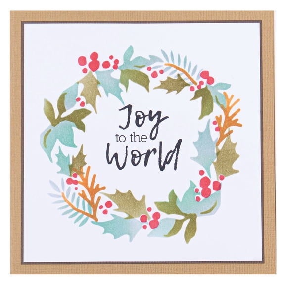 Sizzix Making Tool Layered Stencil 6"X6" By Lisa Jones-Holly Wreath