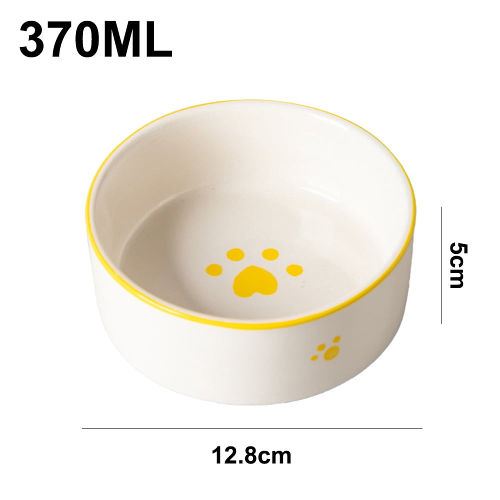 Ceramics Raised Small Dog or Cat Bowls Pet Food Bowlyellow