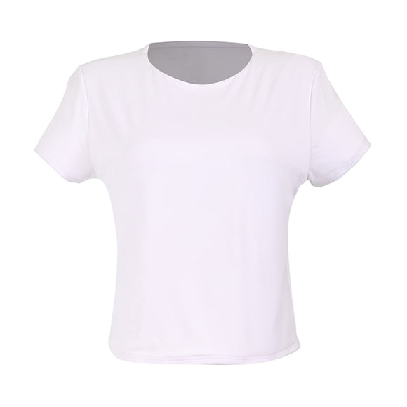 Playera George para Mujer, Escote Redondo, Manga Corta Delantero Doble Blanco Talla G