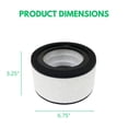 thumbnail image 2 of Nispira 3-in-1 True HEPA Carbon Filter Replacement Compatible with Crane Air Purifier EE-5067, 4 Pack, 2 of 5