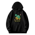 thumbnail image 1 of Chandail à Capuche à Manches Longues pour Hommes avec Design de Tortue Colorée Fleurs & Champignon Poche avant Cordons de Serrage - Style Unique, 1 of 7