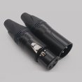 thumbnail image 1 of TABLETREANDS 2Ud Conector Xlr Negro De 3 Para Micrófono Con Núcleo De Cobre Y ABS Resistente, 1 of 8