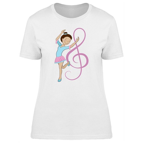 Cute Girl Dancing Ballet T-Shirt Women -Image by Shutterstock, Female x-Large