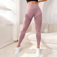 thumbnail image 6 of Kopltyrfg Scrunch Butt Lifting Leggings for Women Gym Seamless Workout Compression Leggings Tummy Control Butt Lift Yoga Pants Pink S, 6 of 6