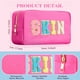 thumbnail image 4 of Bolsas de maquillaje Cunno Preppy de nailon con letras de chenilla, 4 unidades, para mujer, 4 of 7