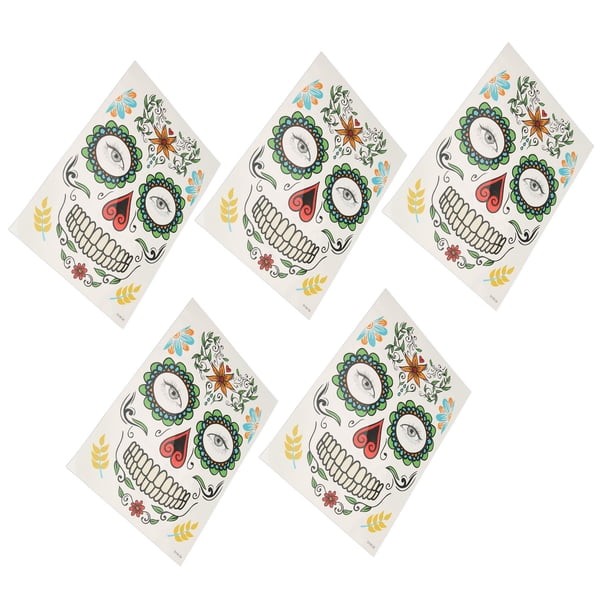 Etiqueta Engomada De La Pintura De La Cara Del Maquillaje, Etiqueta Engomada Confiable De La Cara De Halloween Multipropósito Simple 5 Hojas Para La Cara Para La Etapa Del Arte ANGGREK Otros