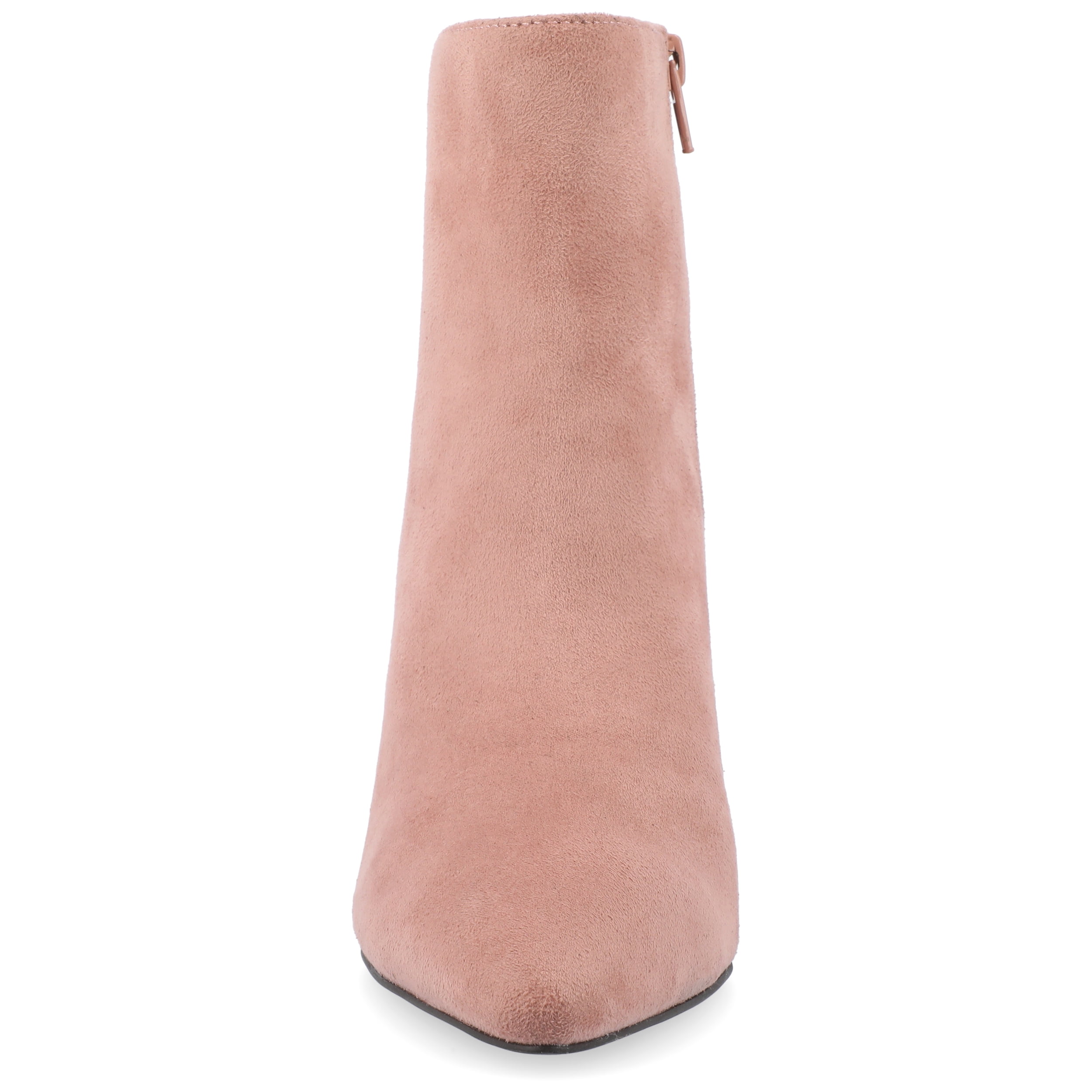 Journee Womens Sorren Covered Block Heel Pointed Toe Booties