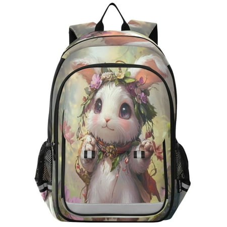 Backpack 12.9 *5.1 * 17.7 Inches Outing Backpack Shopping Backpack Travel Backpack Cartoon Traveling Rabbit