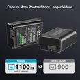 thumbnail image 5 of Neewer NP-FW50 Battery Charger Set, 2-Pack 1100mAh for ZV-E10/A7/A7R/A7S/RX10 Series, Micro USB & Type-C Dual Charger, 5 of 8