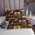 thumbnail image 3 of Erosebridal Farmhouse Deer Elk Coverlet Set Queen, Boho Aztec Patchwork Bedding Set, Rustic Room Decorative, Breathable 3 Pieces, 3 of 5