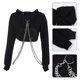 thumbnail image 3 of Sudadera con capucha de manga larga YONGSHENG Tipo calle negro S/M/L, 3 of 5