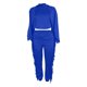 thumbnail image 3 of Gibobby Conjunto de Pantalones para Mujer Conjunto de dos piezas con ribete de flecos y capucha informal deportivo de moda para mujer(Azul,XL), 3 of 5