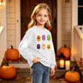 thumbnail image 5 of CYRBOKO Girls Halloween Sweatshirt, Casual Crew Neck Long Sleeve Pullover Holiday Top White Size 5-6 T, 5 of 7