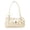 White, variant on Kawaii PU Polka Dot Boston Bag for Women, Zipper Closure Shoulder Handheld Underarm Bag for Daily Use (13.0" x 5.9" x 3.5", 0.77 lb)
