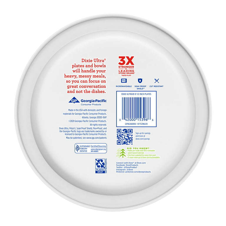 Dixie Ultra Paper Lunch Plates, 8.5, 300 Count 