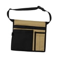 thumbnail image 2 of Bolsa para herramientas de jardinería, cinturón de trabajo con múltiples bolsillos, organizador de riñonera ajustable Caqui, 2 of 8
