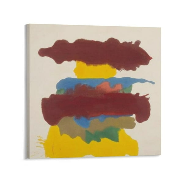 Pintura abstracta de Helen Frankenthaler (119) Obras de arte Lienzo Póster Habitación Estética Arte de pared Impresiones Decoración moderna para el hogar Regalos 16x16 pulgadas (40x40 cm)