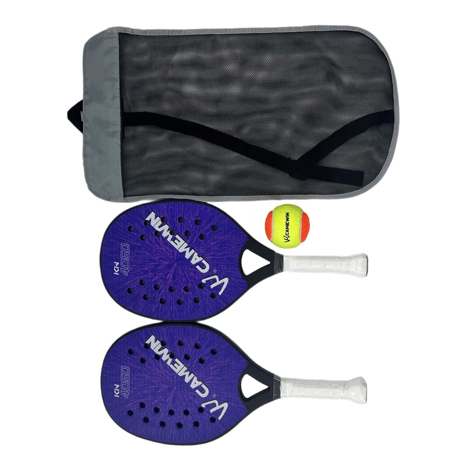 QccHieUs 1 Pair Beach Tennis Rackets Beach Tennis Paddles for Child Portable Beach Tennis Blue
