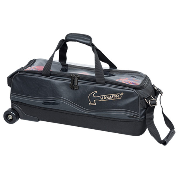 Hammer Force 3 Ball Slim Triple Roller Bag Black